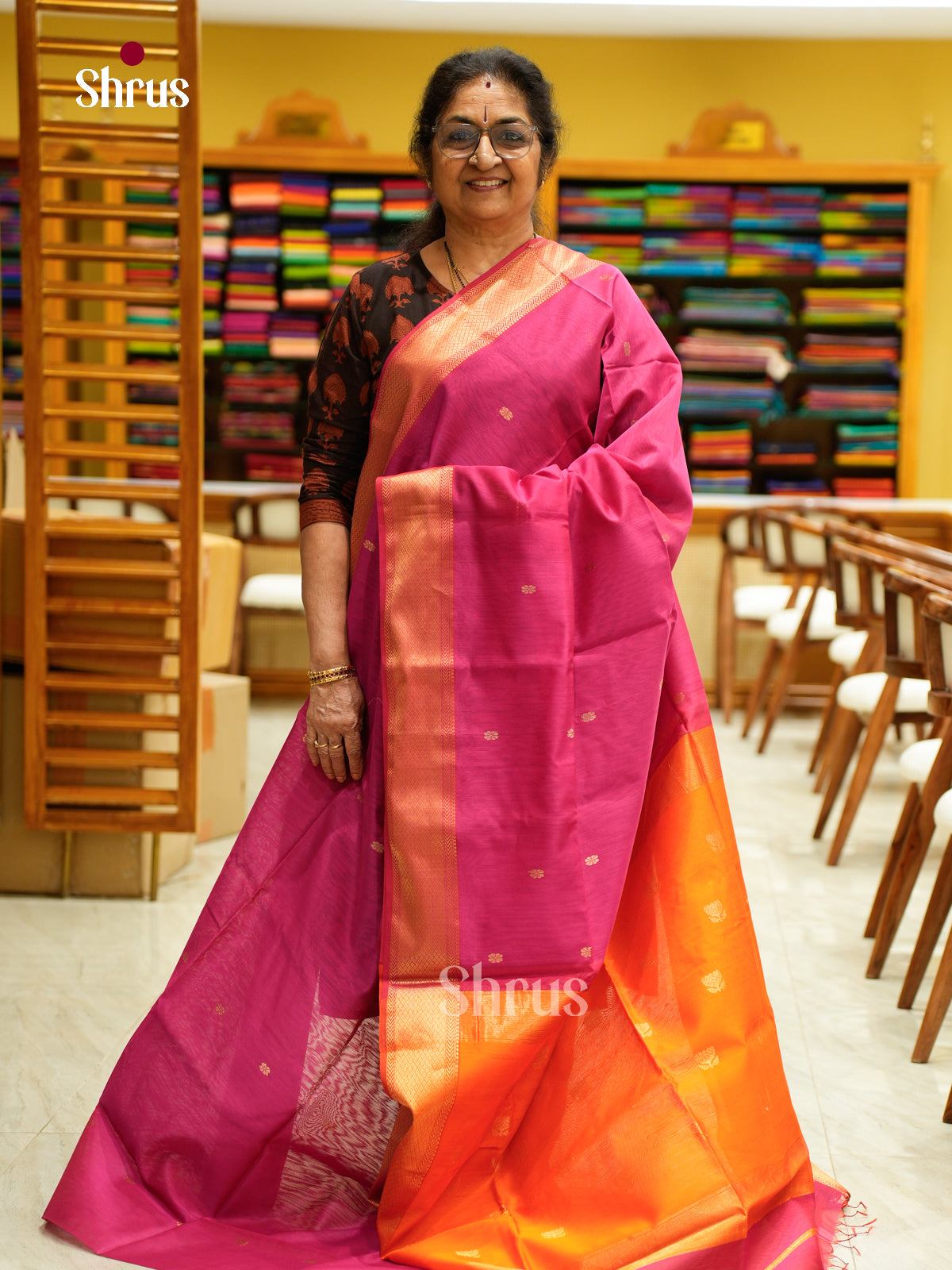 Maheshwari silkcotton Saree - EFS05143 - Shop on Shrus.com