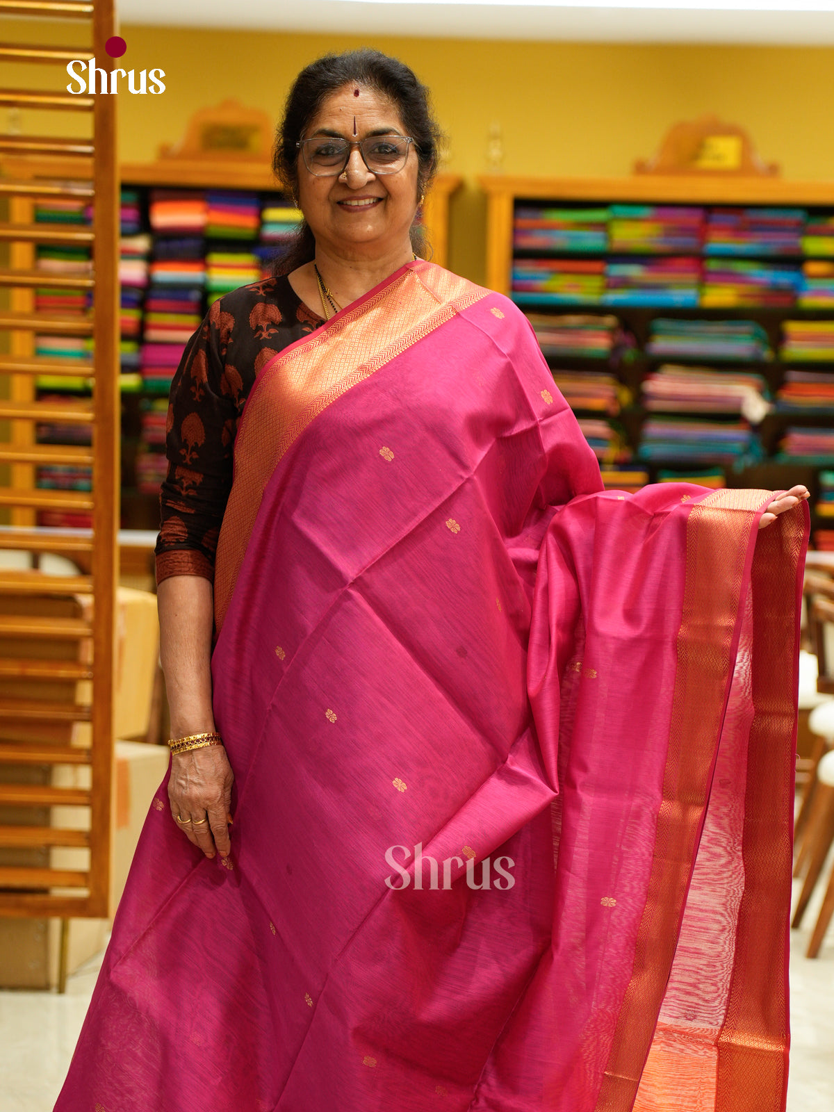Maheshwari silkcotton Saree - EFS05143 - Shop on Shrus.com