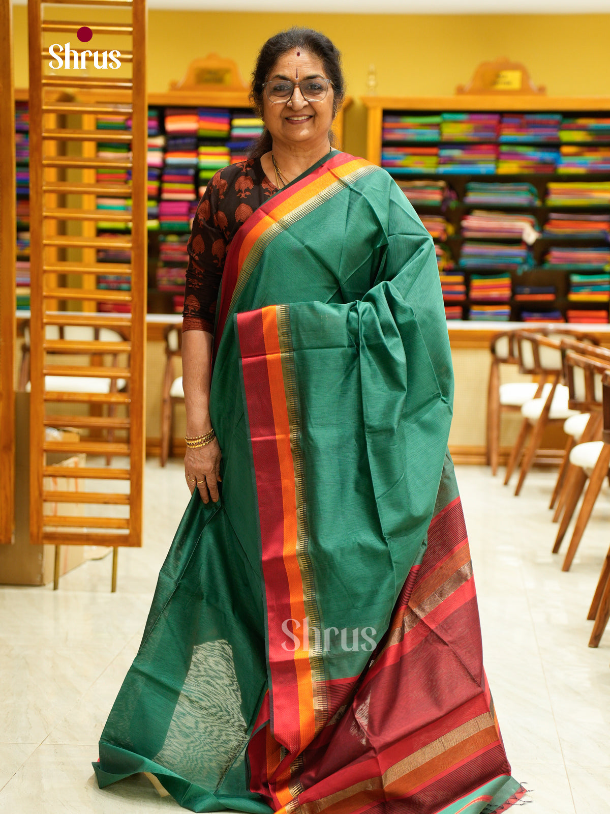 Maheshwari silkcotton Saree - EFS05145 - Shop on Shrus.com