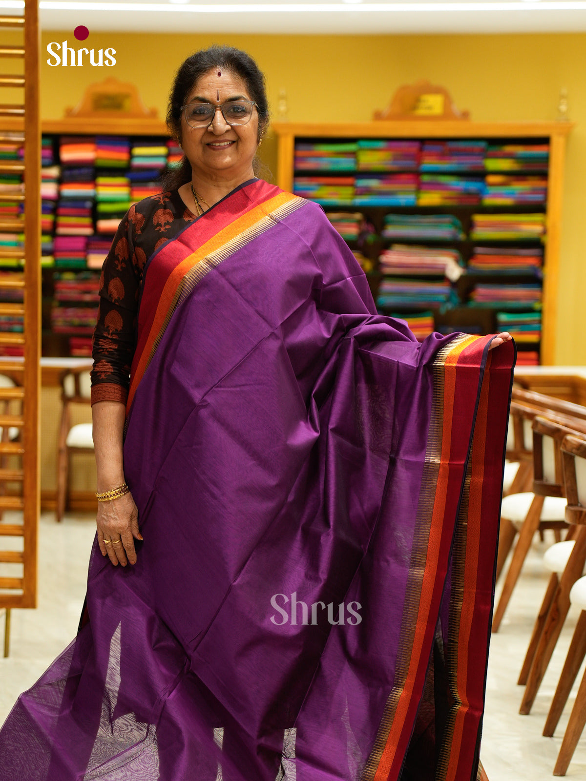 Maheshwari silkcotton Saree - EFS05147 - Shop on Shrus.com