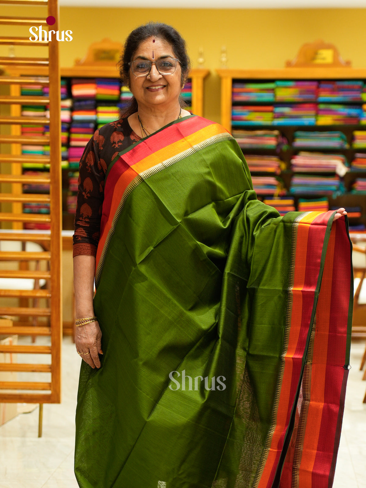 Maheshwari silkcotton Saree - EFS05151 - Shop on Shrus.com