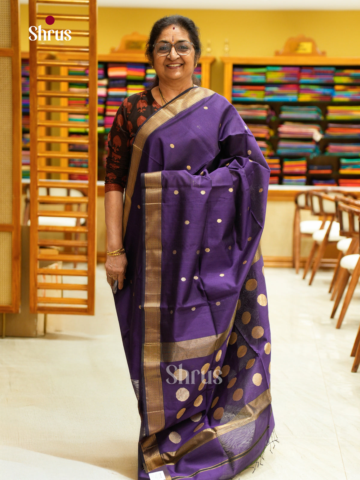 Maheshwari silkcotton Saree - EFS05155 - Shop on Shrus.com