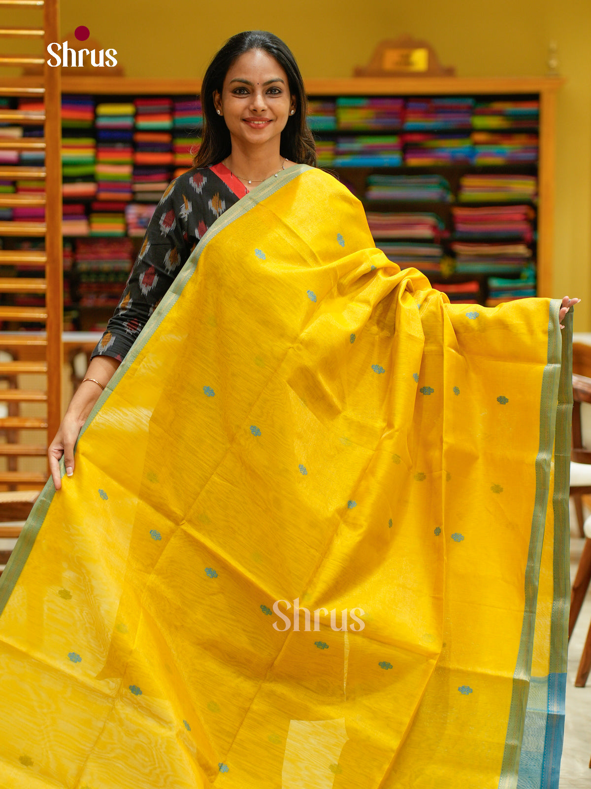 Maheshwari silkcotton Saree - EFS05158 - Shop on Shrus.com