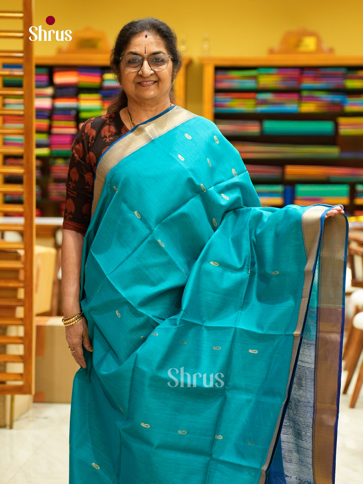 Maheshwari silkcotton Saree - EFS05162 - Shop on Shrus.com