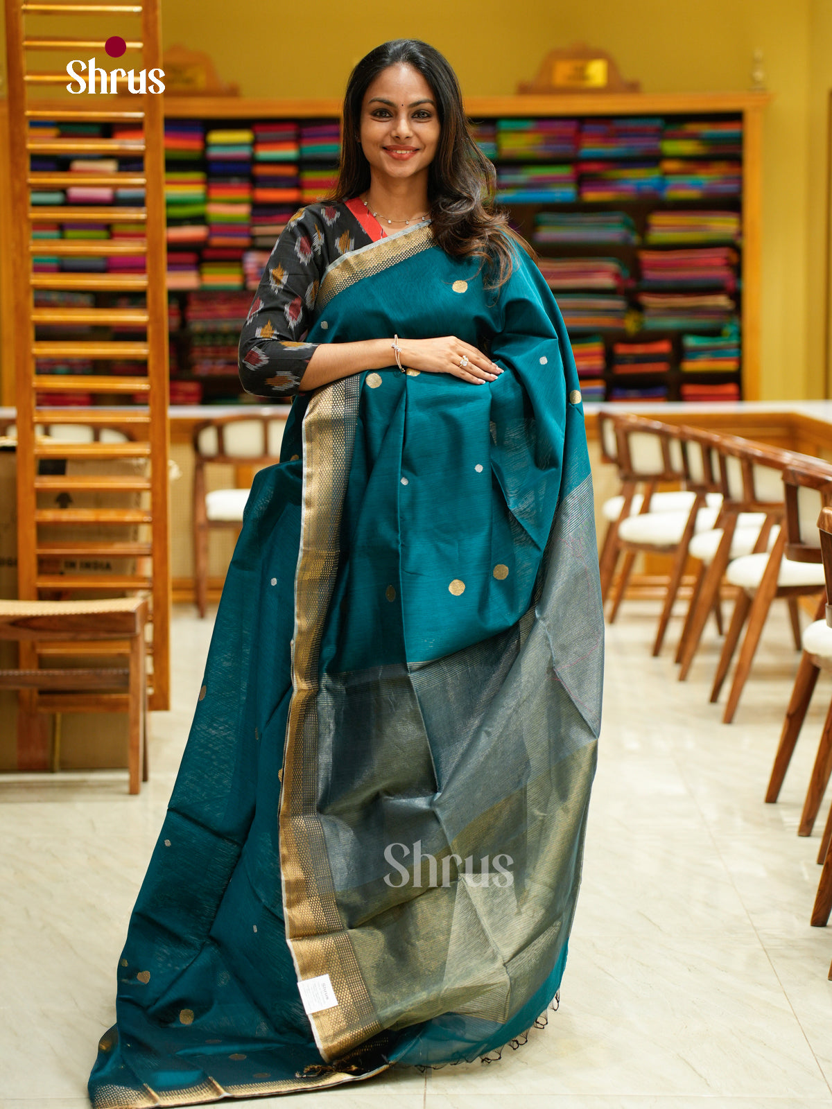Maheshwari silkcotton Saree - EFS05174 - Shop on Shrus.com