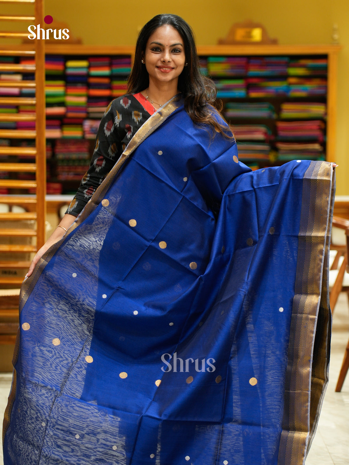 Maheshwari silkcotton Saree - EFS05177 - Shop on Shrus.com