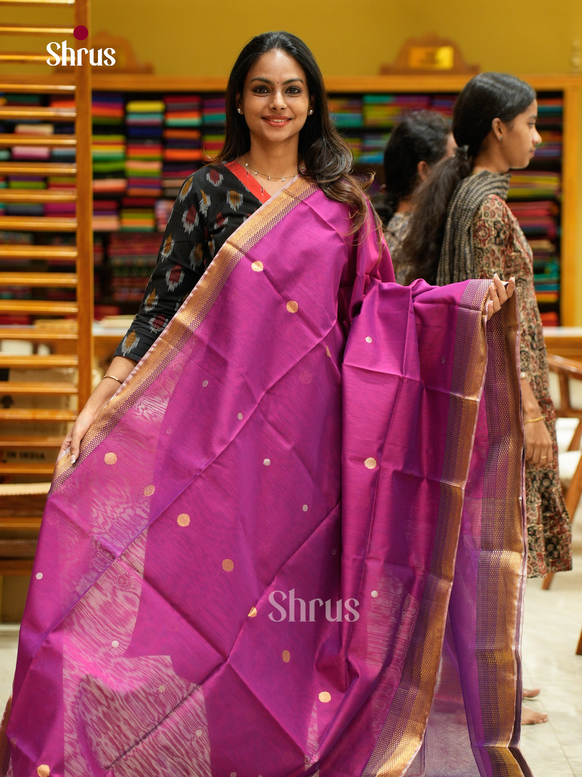 Maheshwari silkcotton Saree - EFS05183 - Shop on Shrus.com