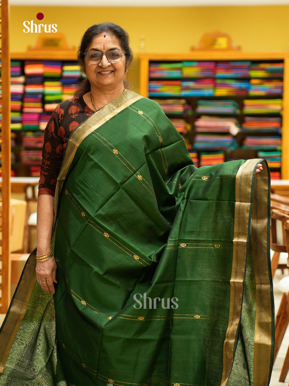 Maheshwari silkcotton Saree - EFS05186 - Shop on Shrus.com