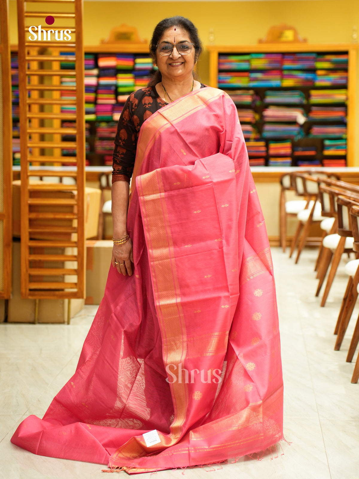 Maheshwari silkcotton Saree - EFS05191 - Shop on Shrus.com