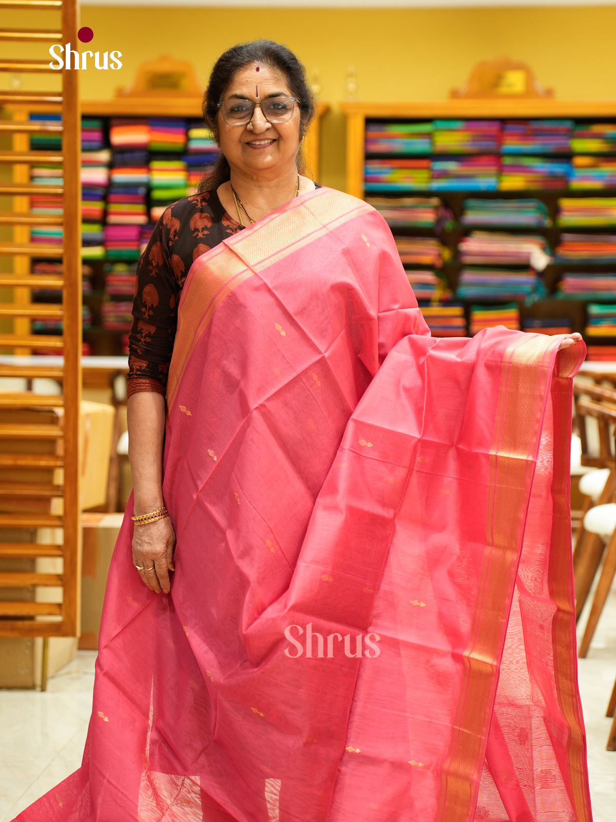 Maheshwari silkcotton Saree - EFS05191 - Shop on Shrus.com
