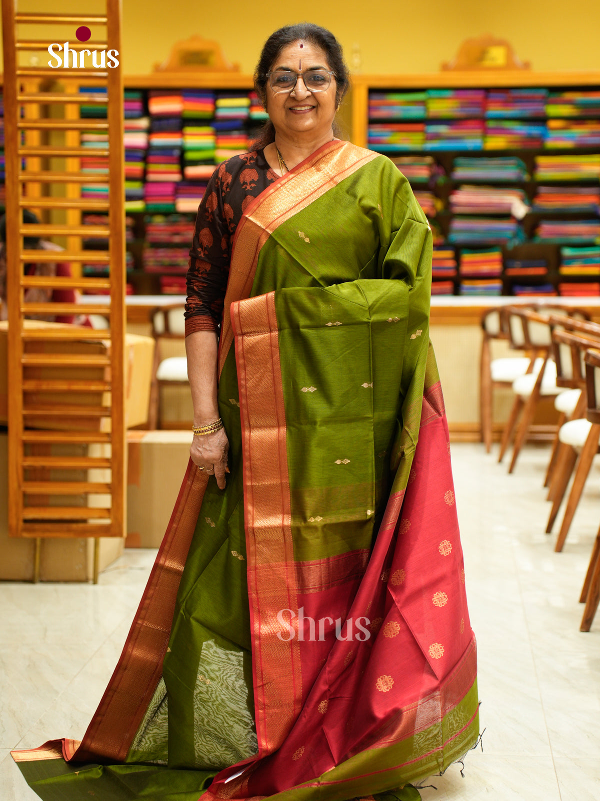 Maheshwari silkcotton Saree - EFS05199 - Shop on Shrus.com