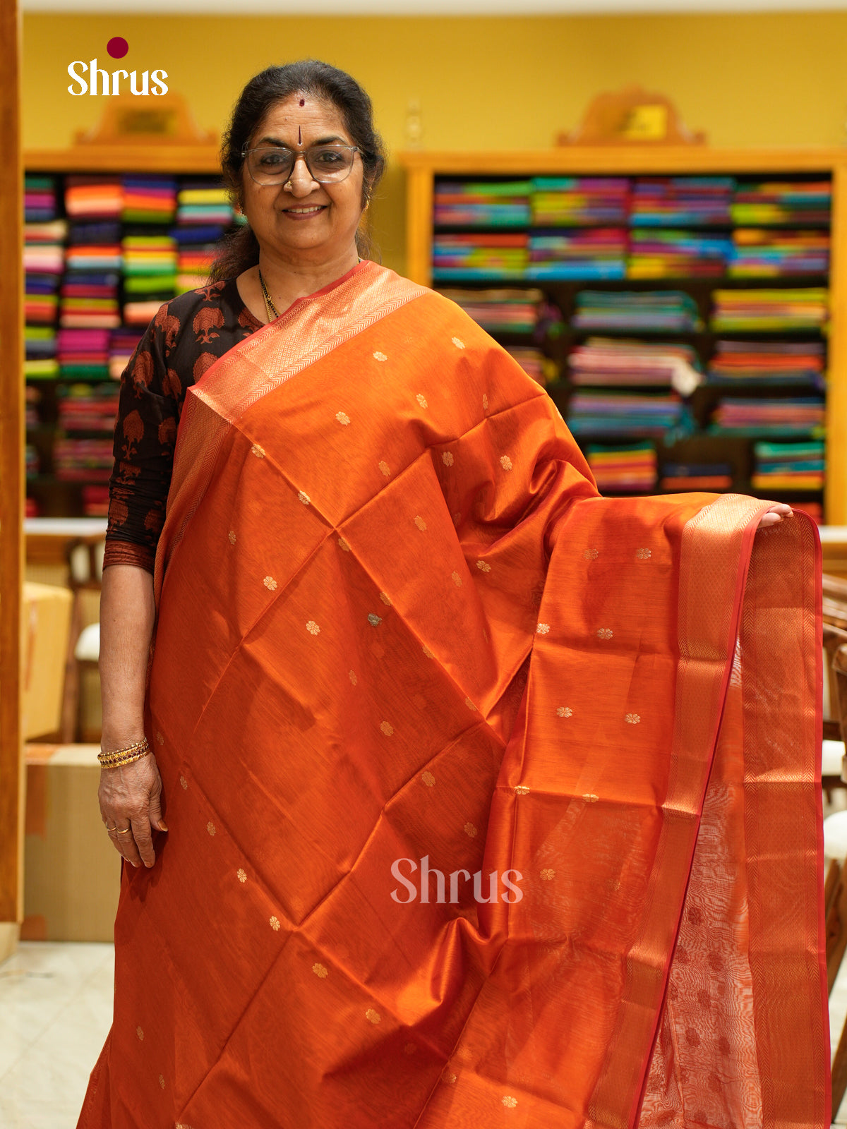 Maheshwari silkcotton Saree - EFS05214 - Shop on Shrus.com