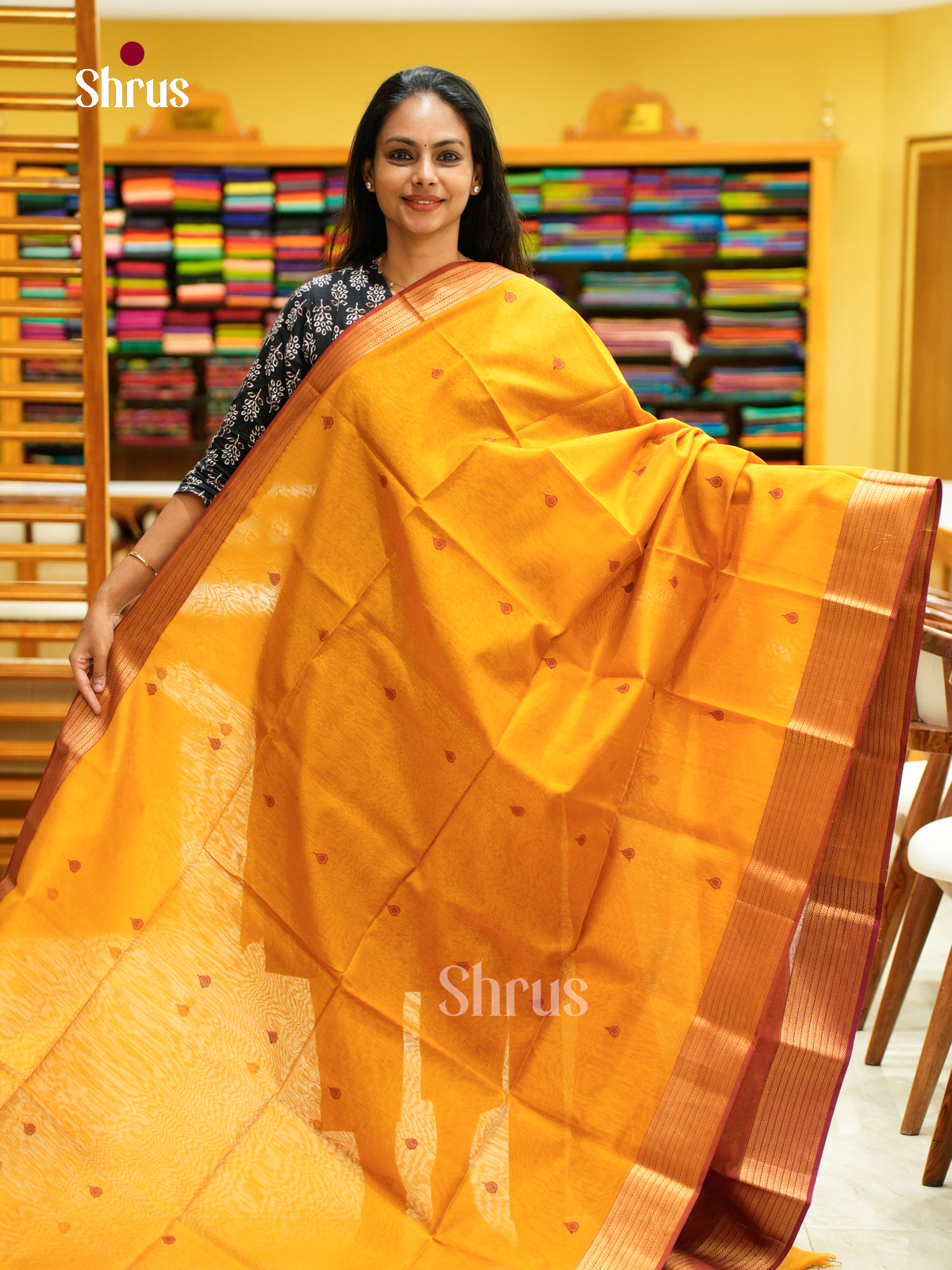 Maheshwari silkcotton Saree - EFS05226 - Shop on Shrus.com