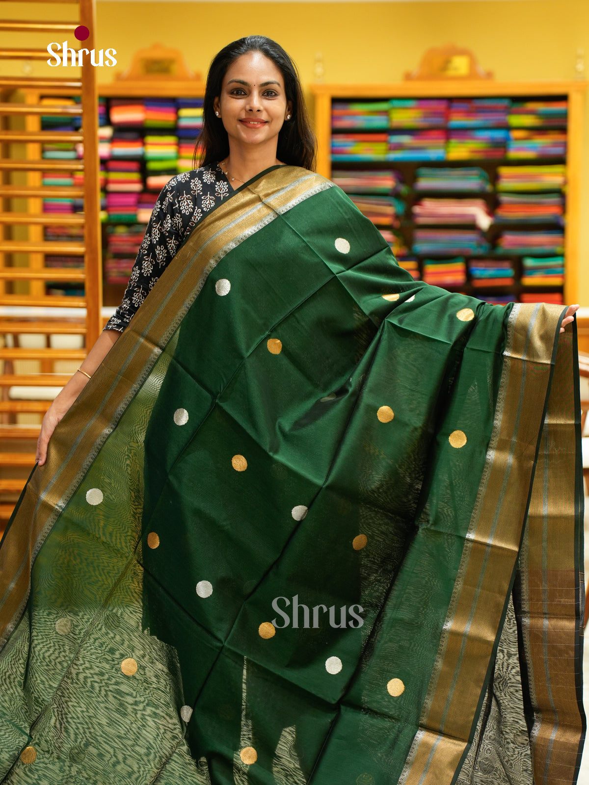 Maheshwari silkcotton Saree - EFS05237 - Shop on Shrus.com