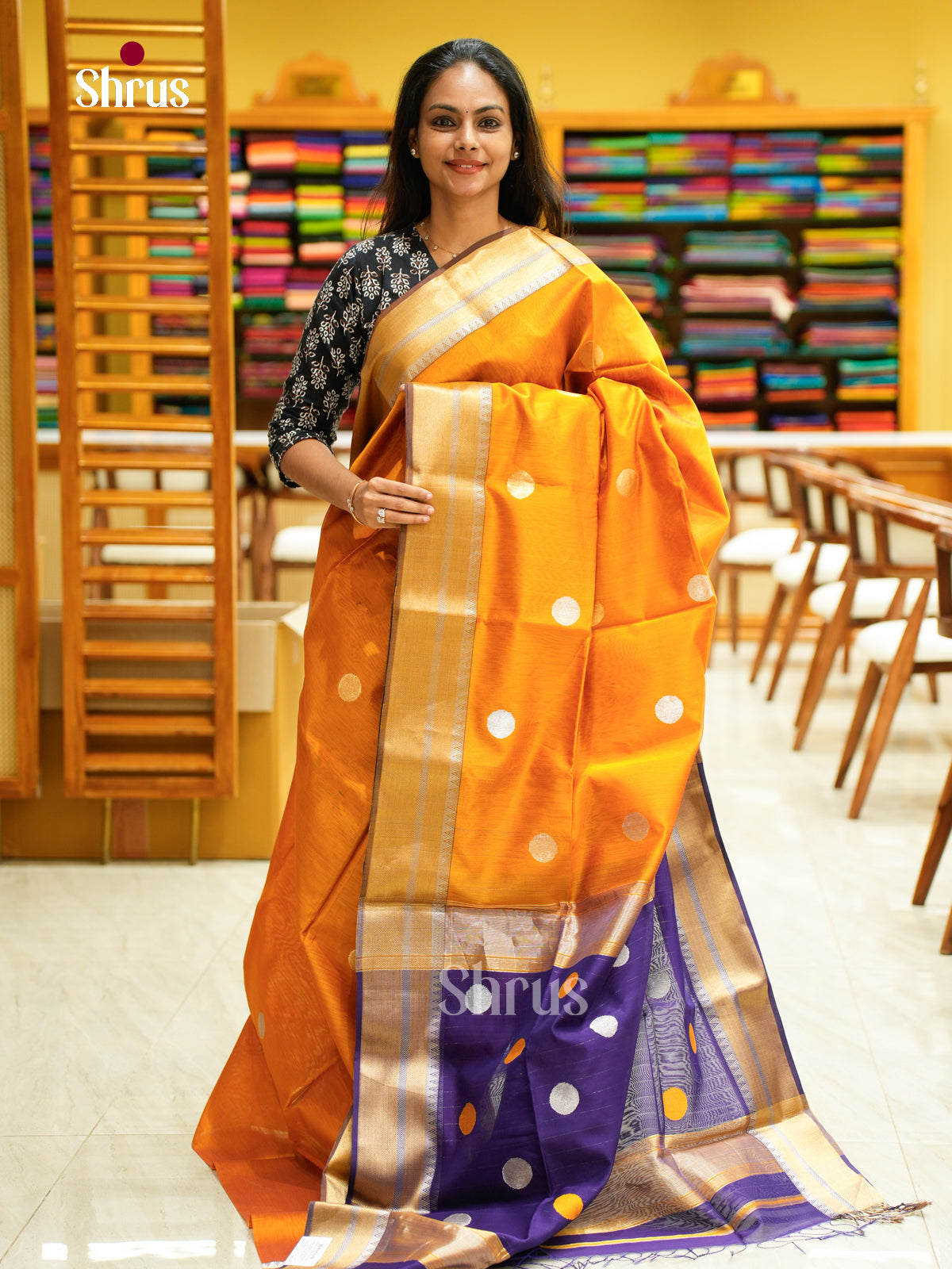 Maheshwari silkcotton Saree - EFS05240 - Shop on Shrus.com