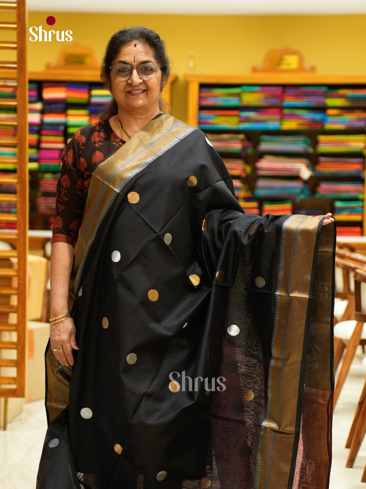 Maheshwari silkcotton Saree - EFS05242 - Shop on Shrus.com
