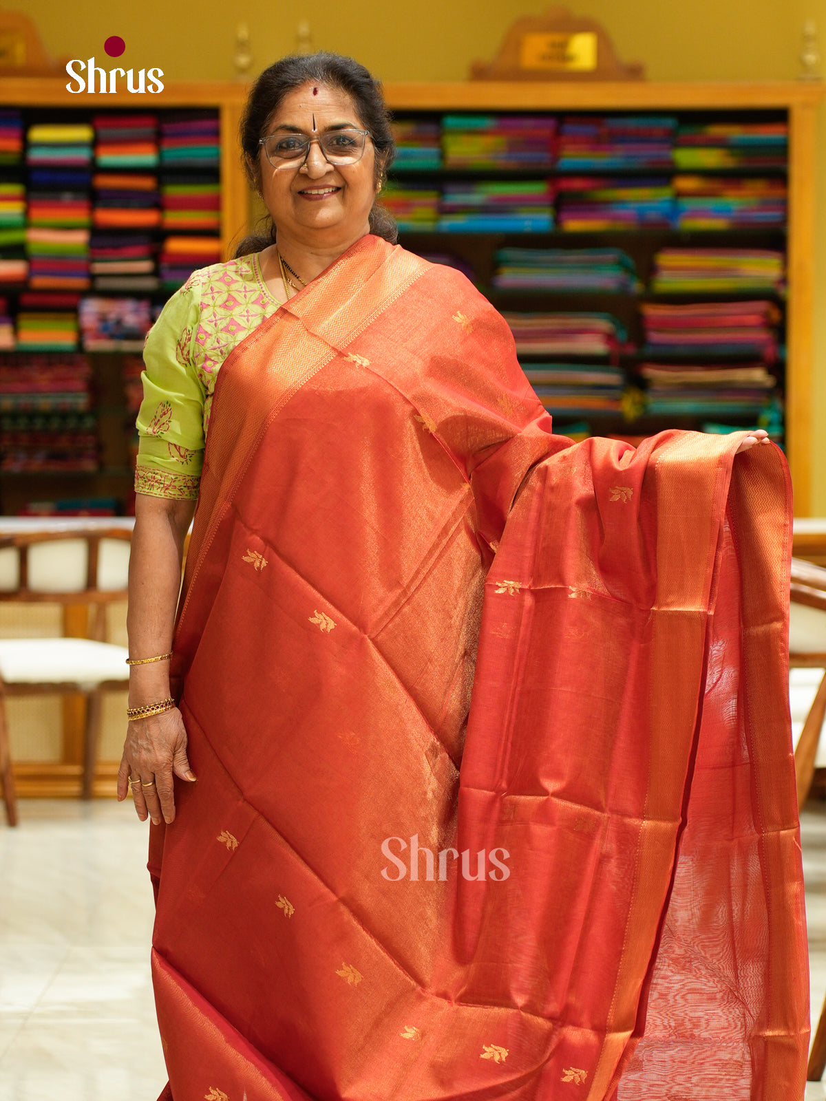 Maheshwari silkcotton Saree - EFS05255 - Shop on Shrus.com