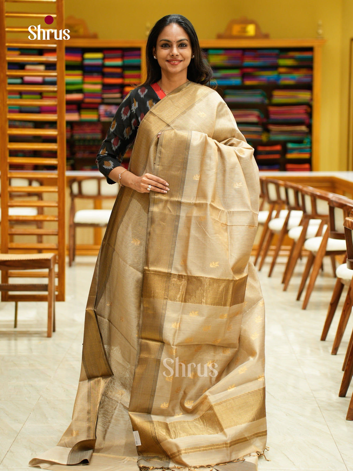 Maheshwari silkcotton Saree - EFS05258 - Shop on Shrus.com