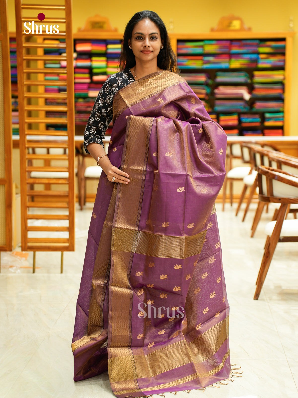 Maheshwari silkcotton Saree - EFS05264 - Shop on Shrus.com