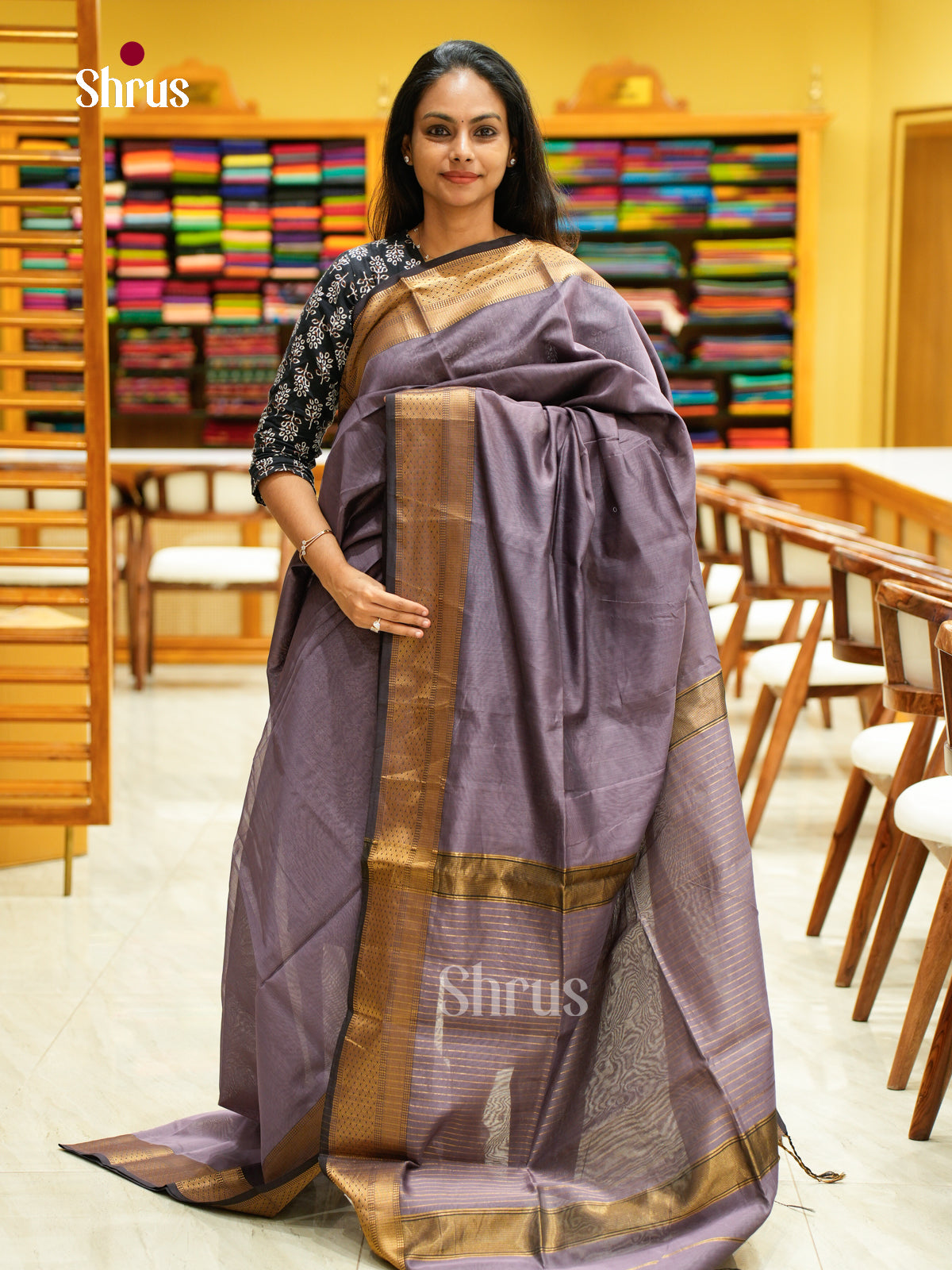 Maheshwari silkcotton Saree - EFS05274 - Shop on Shrus.com