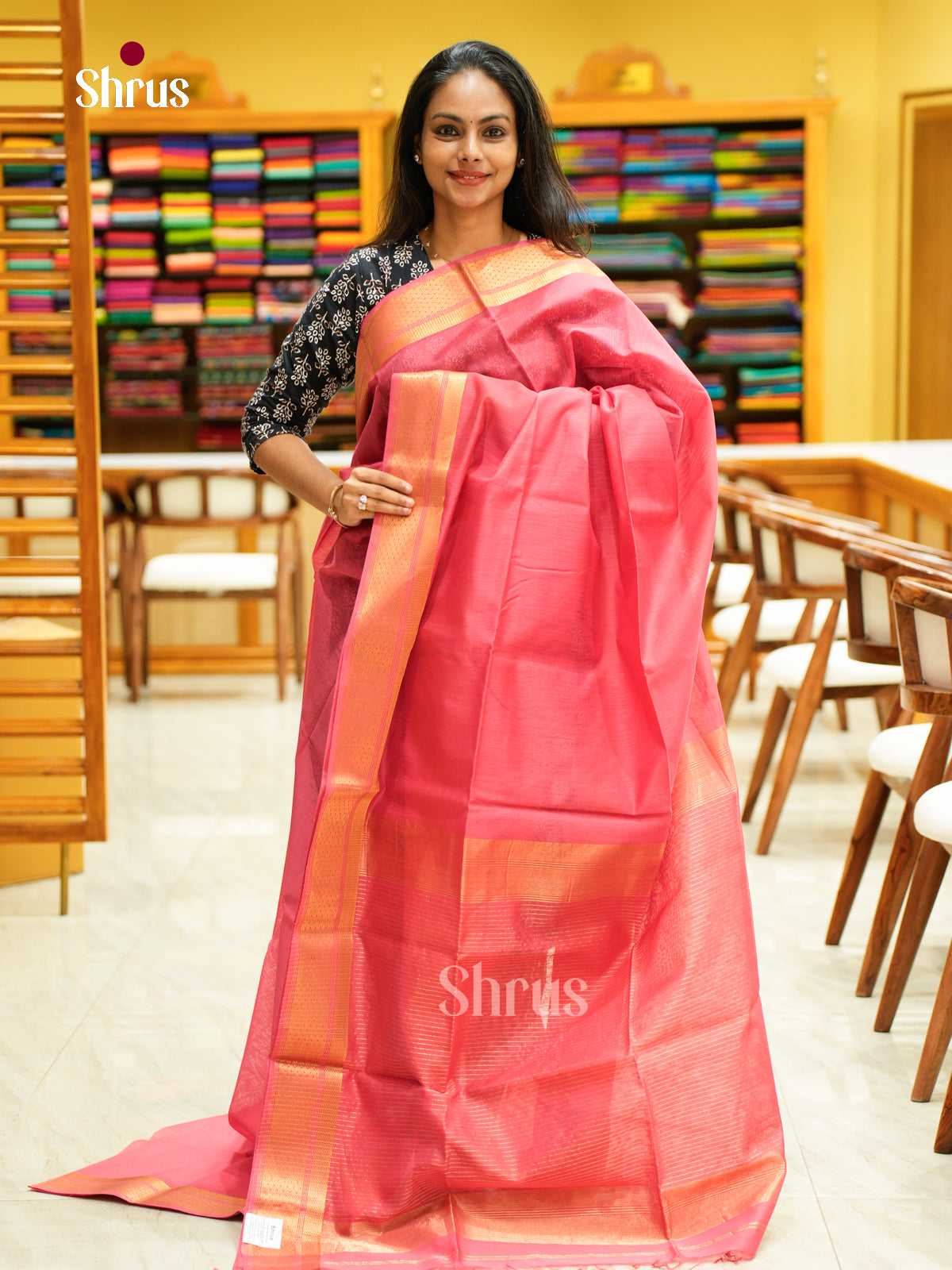 Maheshwari silkcotton Saree - EFS05282 - Shop on Shrus.com