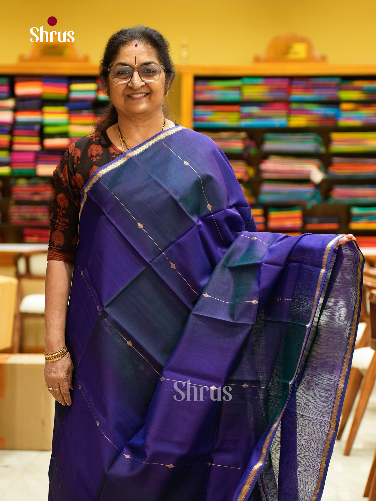 Maheshwari silkcotton Saree - EFS05290 - Shop on Shrus.com