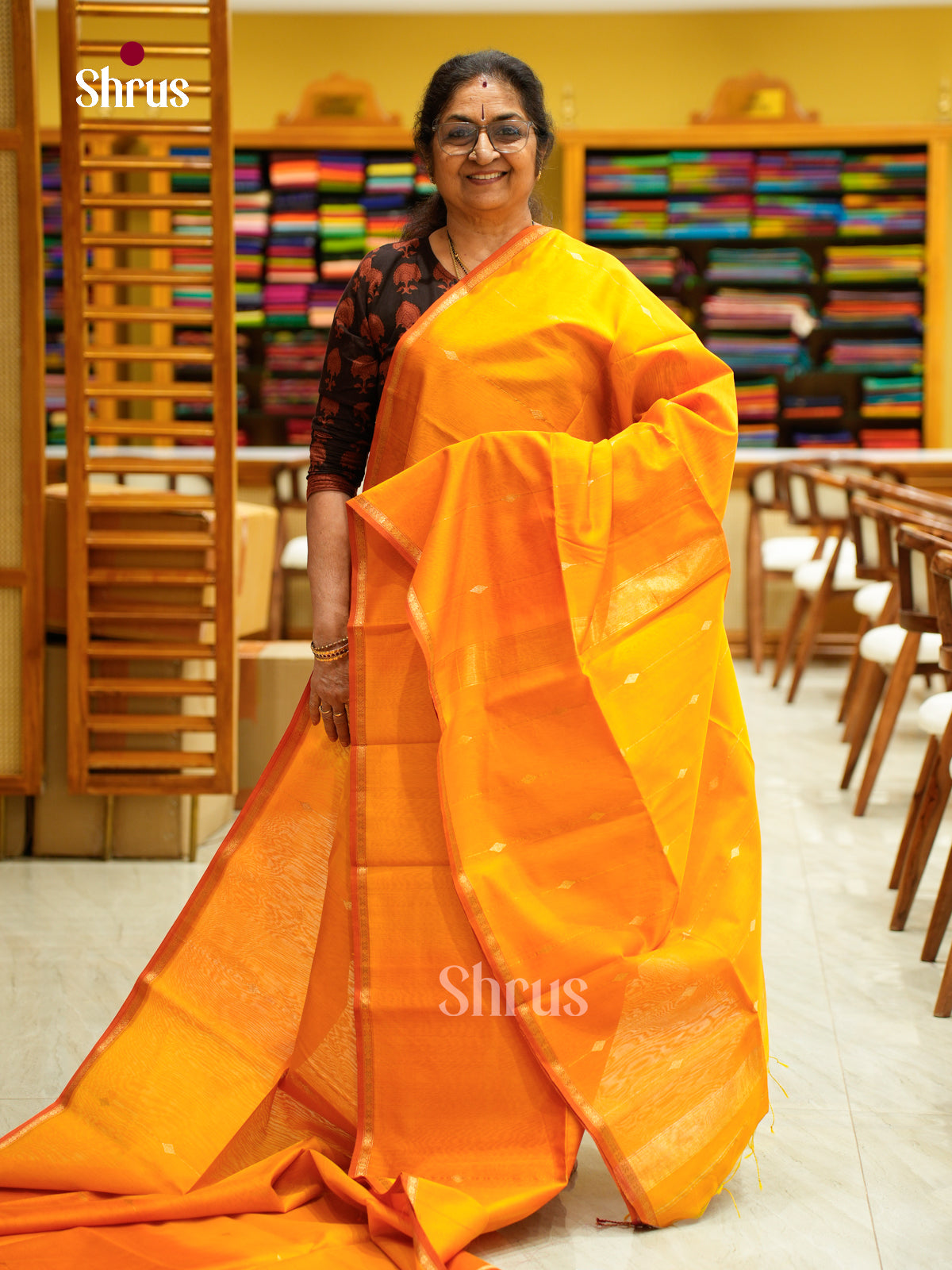 Maheshwari silkcotton Saree - EFS05292 - Shop on Shrus.com