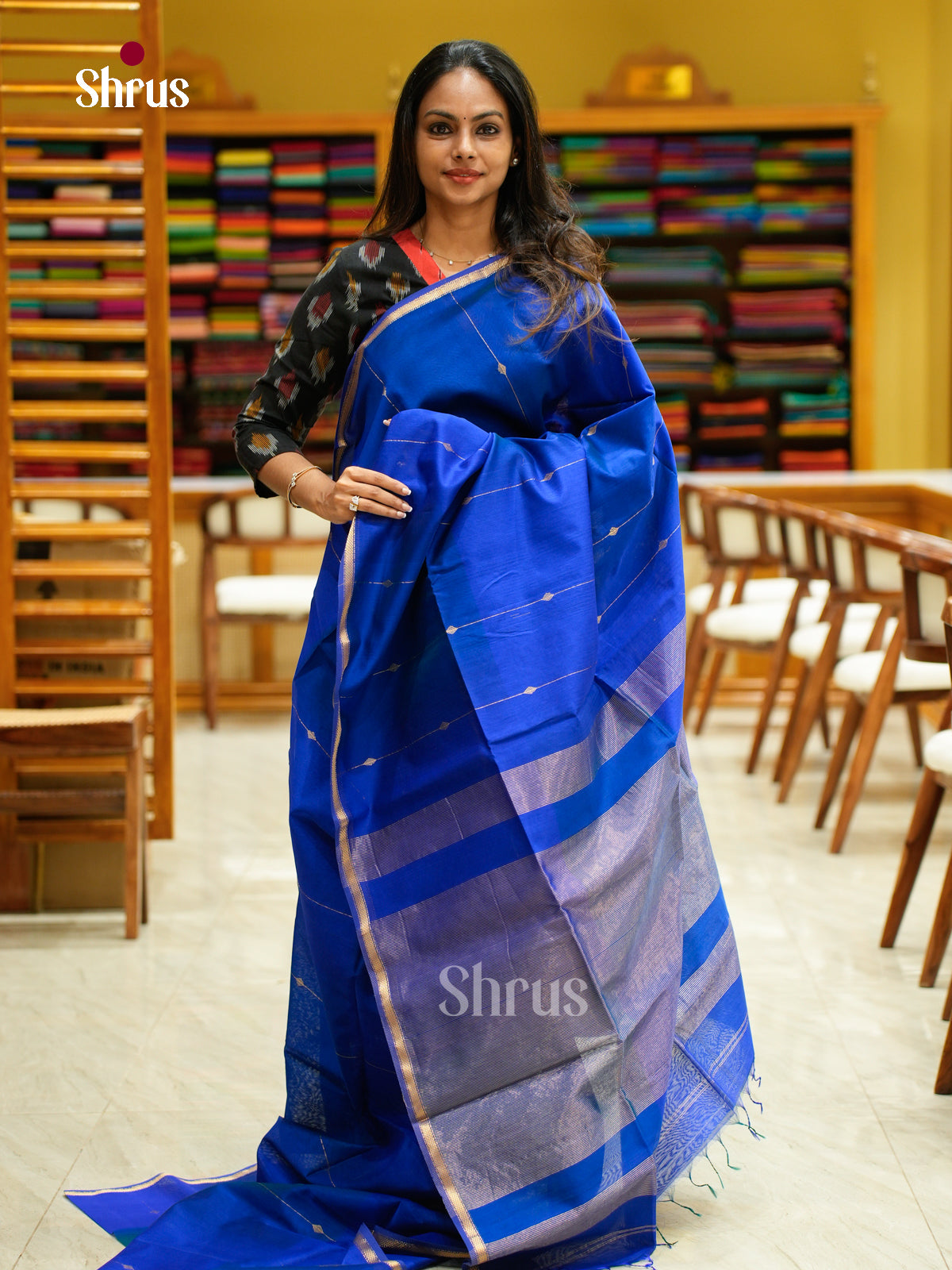 Maheshwari silkcotton Saree - EFS05294 - Shop on Shrus.com