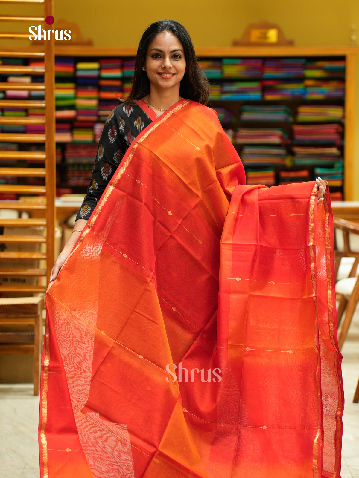 Maheshwari silkcotton Saree - EFS05297 - Shop on Shrus.com