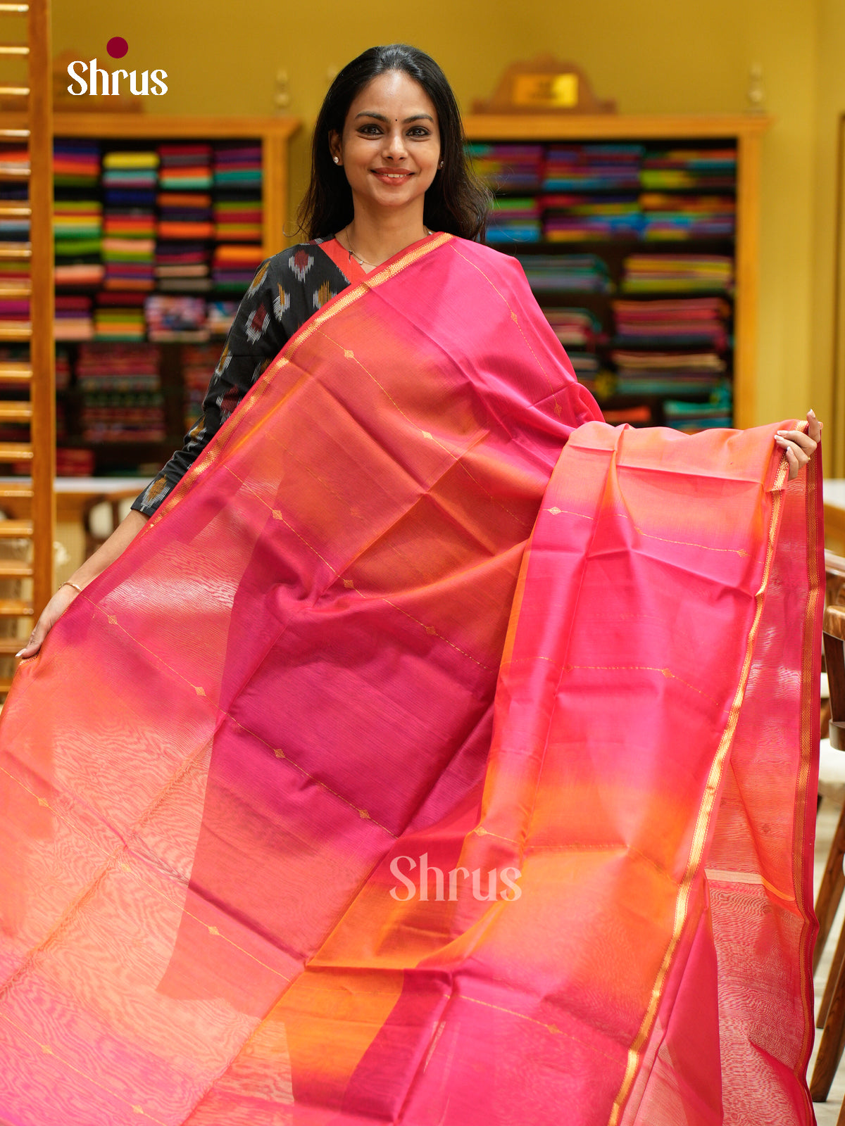 Maheshwari silkcotton Saree - EFS05298 - Shop on Shrus.com