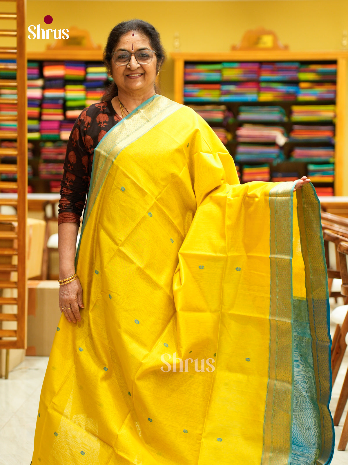 Maheshwari silkcotton Saree - EFS05299 - Shop on Shrus.com