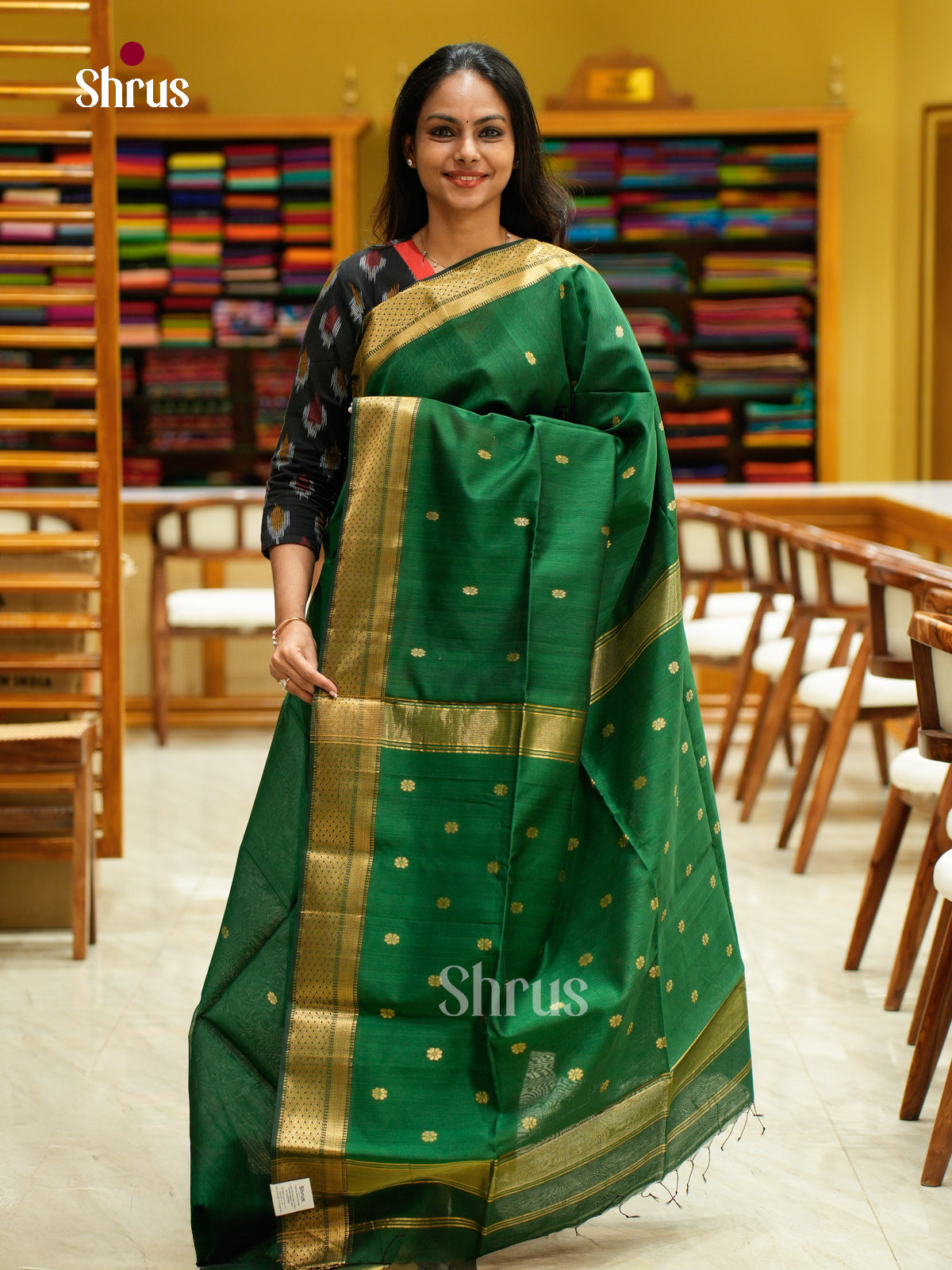 Maheshwari silkcotton Saree - EFS05304 - Shop on Shrus.com