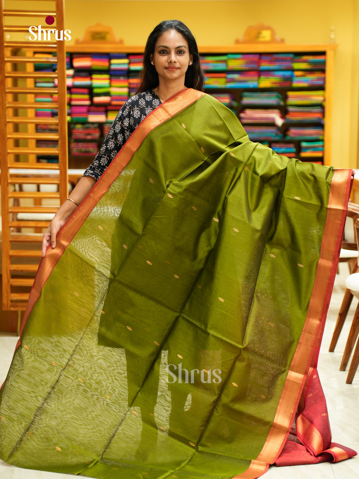 Maheshwari silkcotton Saree - EFS05308 - Shop on Shrus.com