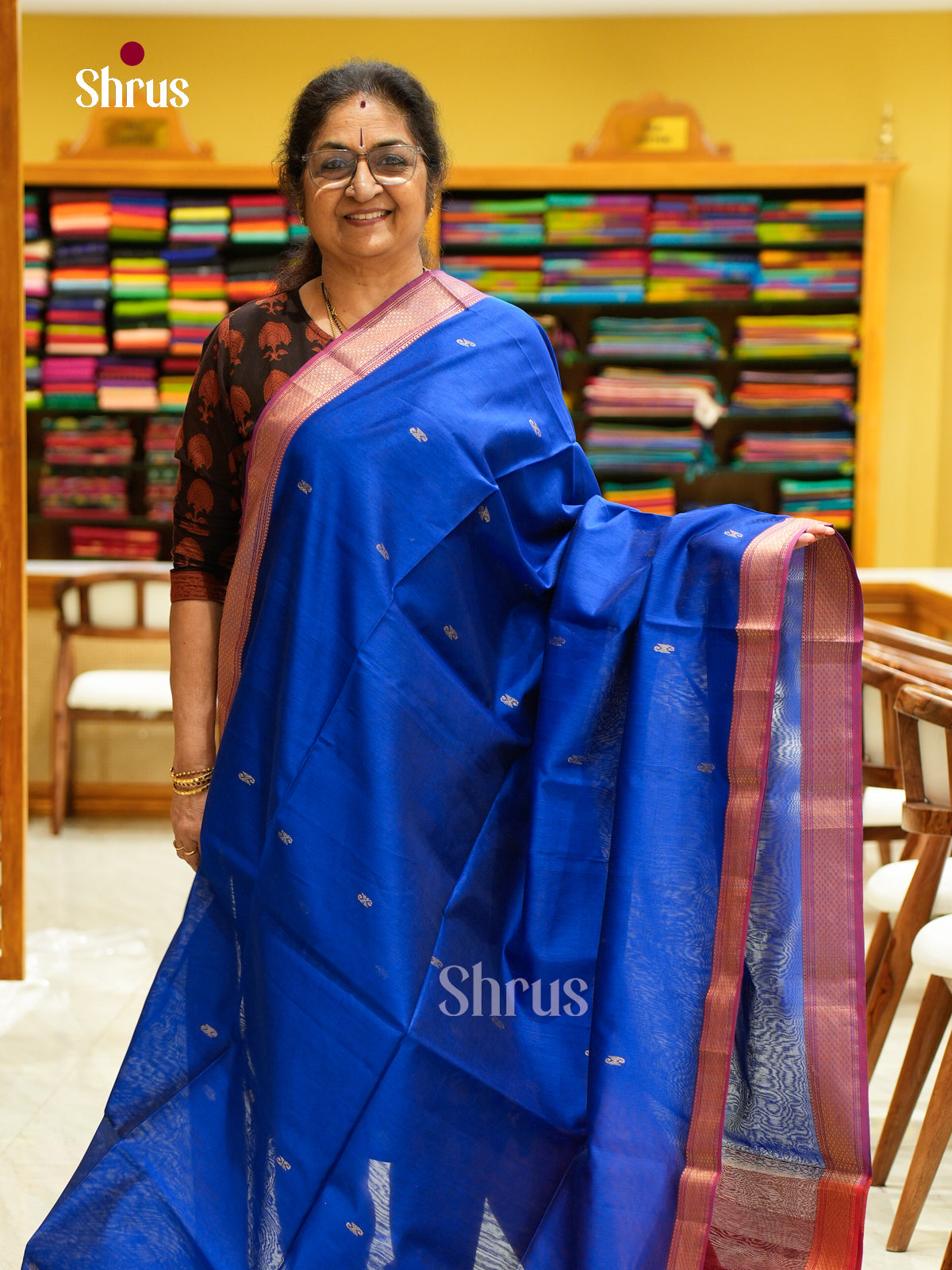 Maheshwari silkcotton Saree - EFS05313 - Shop on Shrus.com