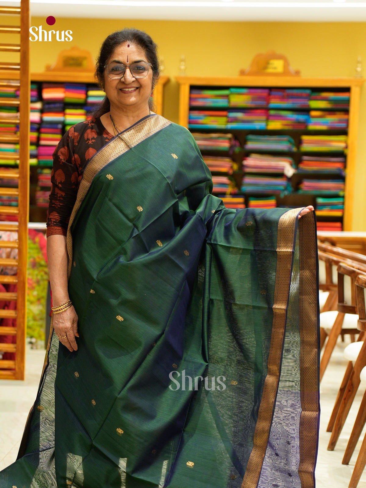 Maheshwari silkcotton Saree - EFS05314 - Shop on Shrus.com
