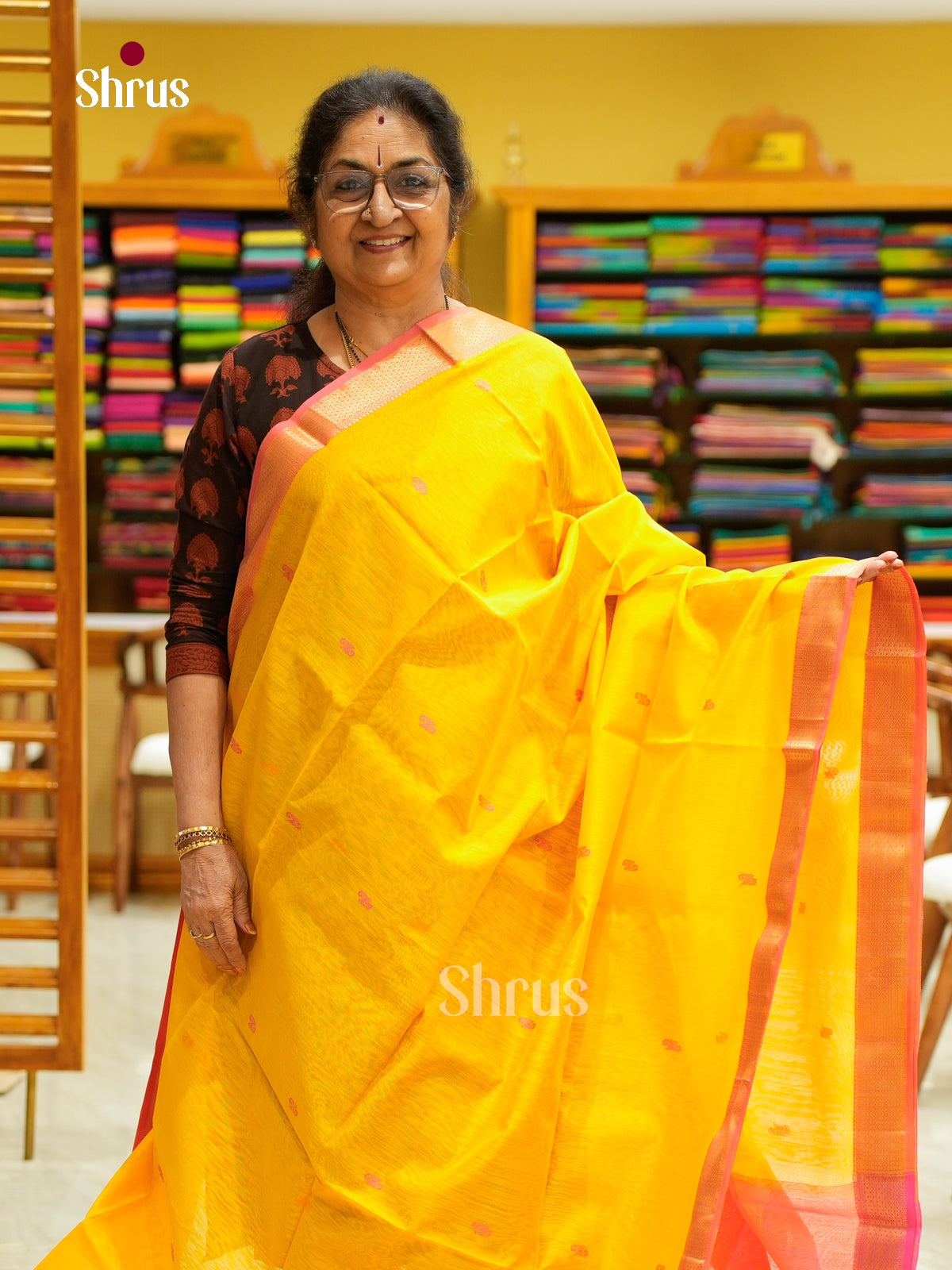 Maheshwari silkcotton Saree - EFS05315 - Shop on Shrus.com