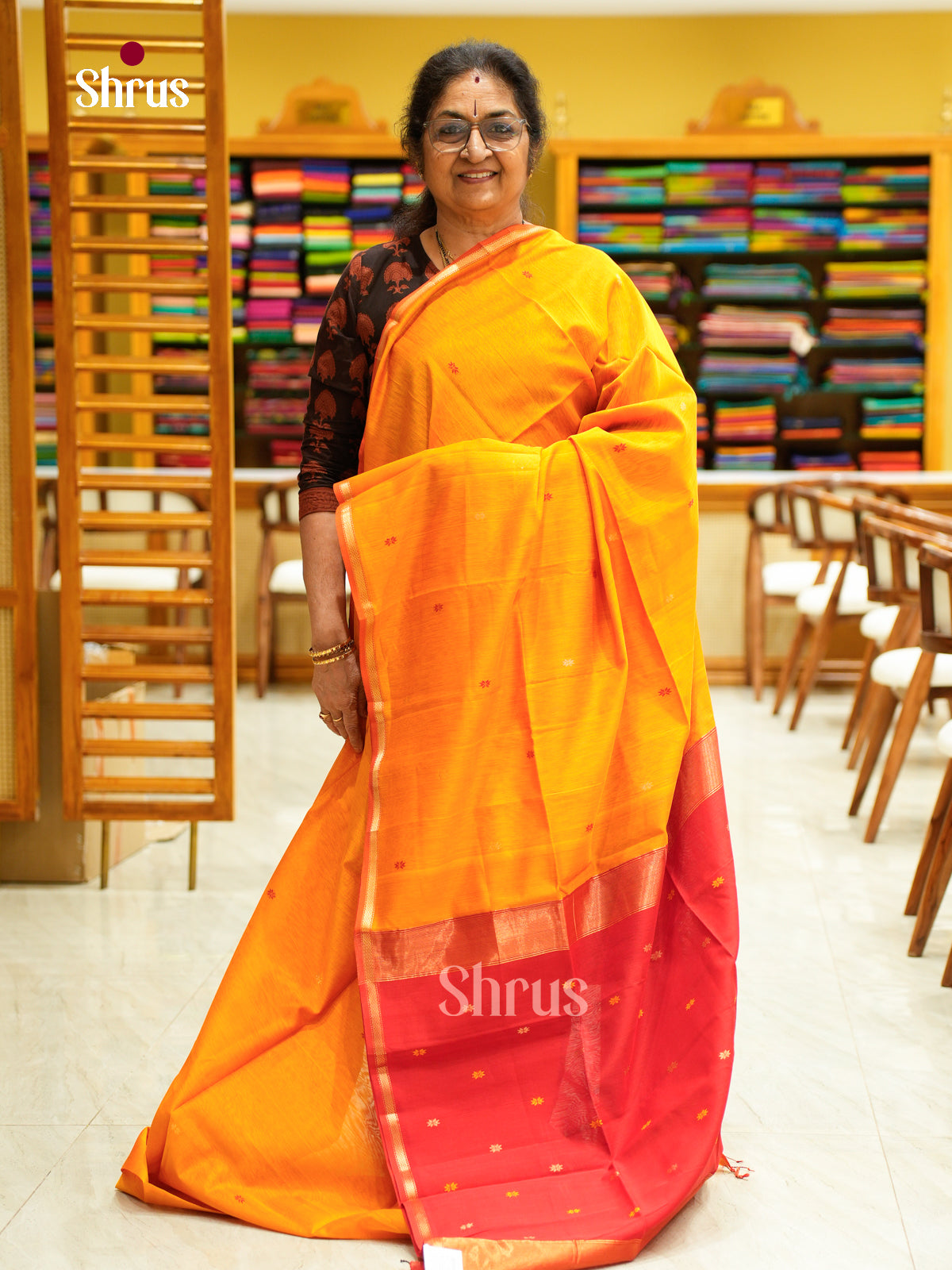 Maheshwari silkcotton Saree - EFS05319 - Shop on Shrus.com