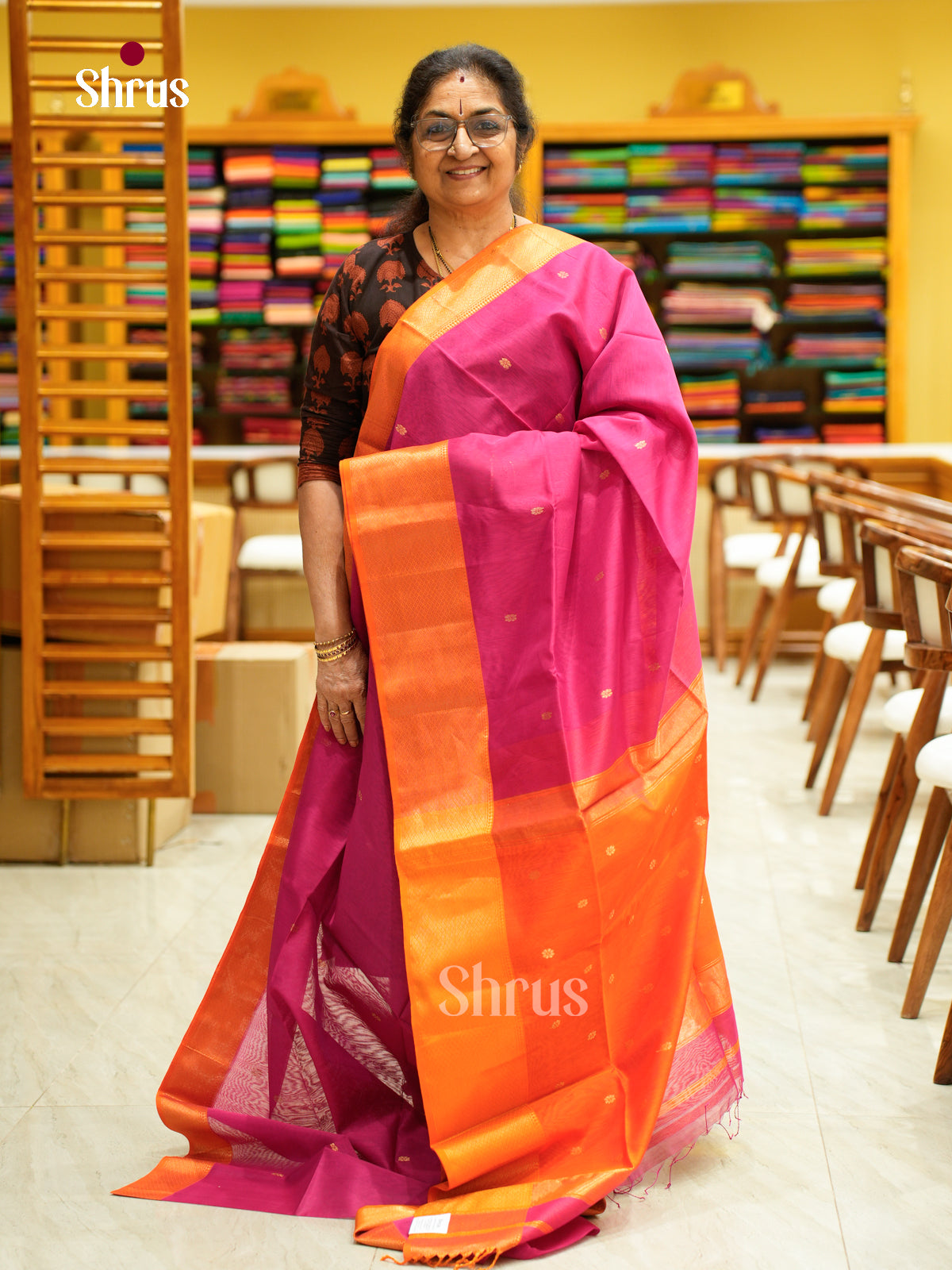 Maheshwari silkcotton Saree - EFS05332 - Shop on Shrus.com