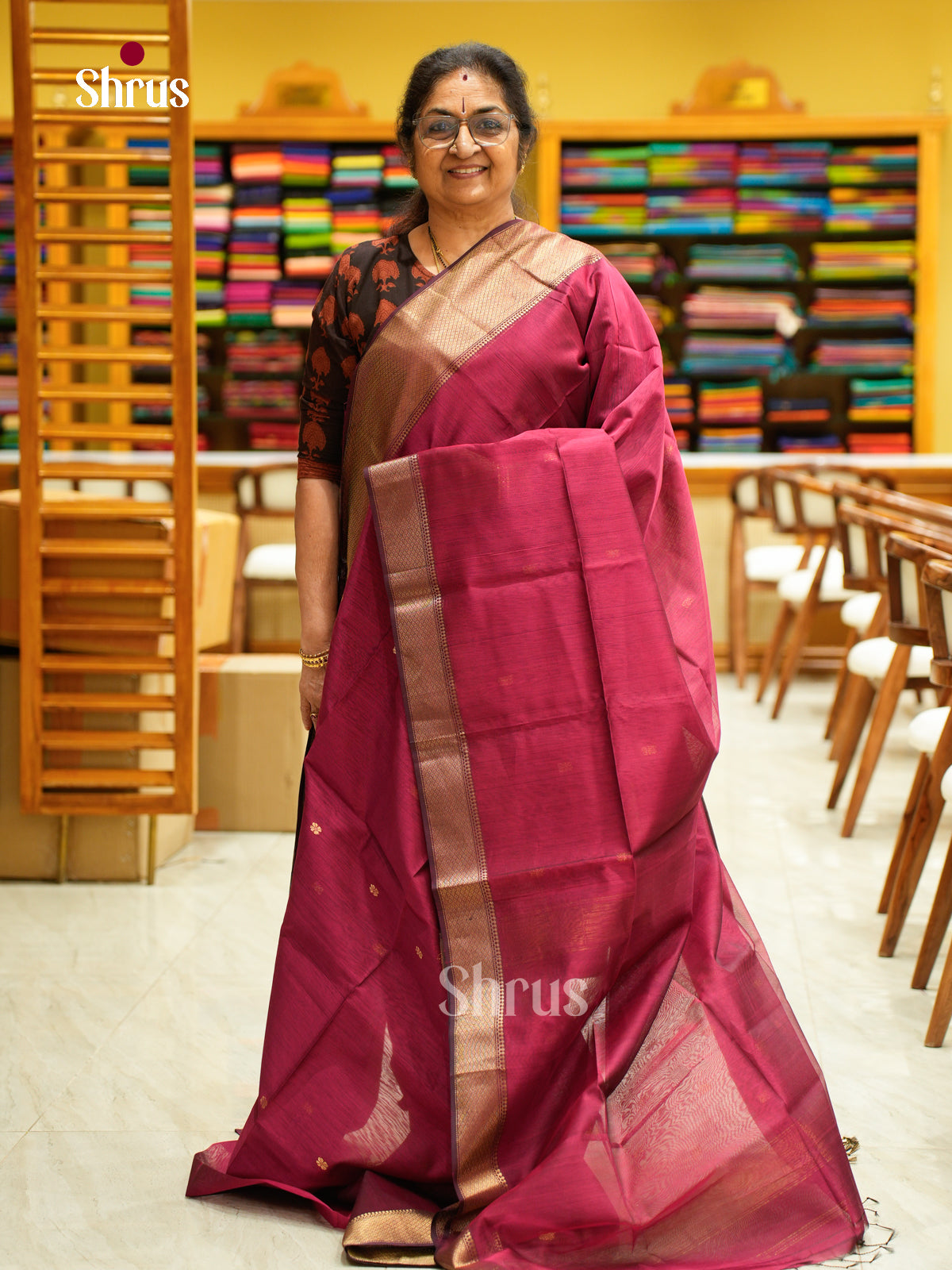 Maheshwari silkcotton Saree - EFS05336 - Shop on Shrus.com