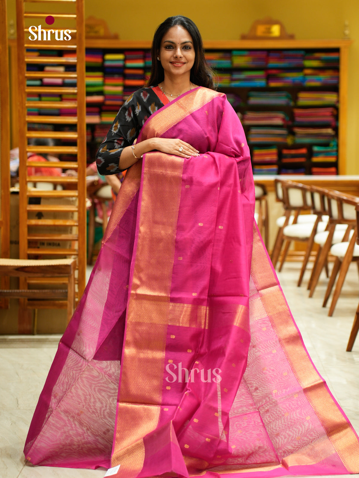 Maheshwari silkcotton Saree - EFS05339 - Shop on Shrus.com