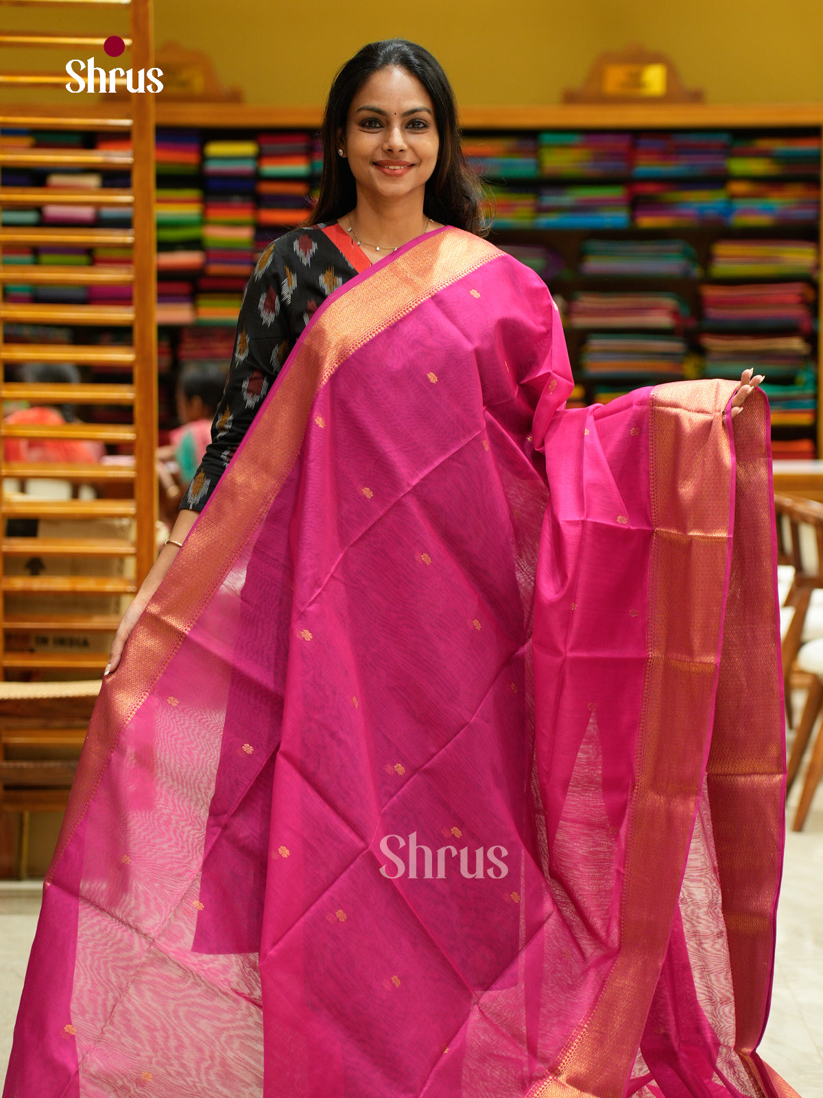 Maheshwari silkcotton Saree - EFS05339 - Shop on Shrus.com