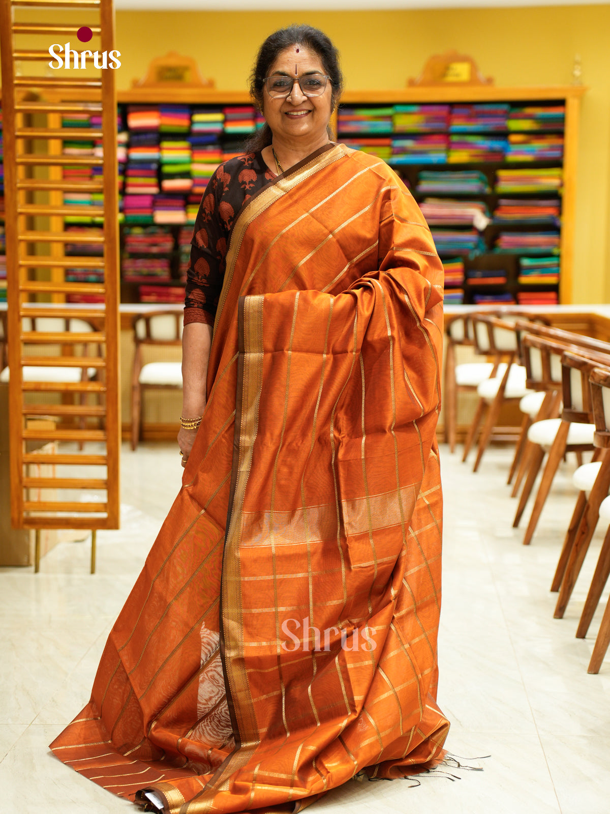 Maheshwari silkcotton Saree - EFS05341 - Shop on Shrus.com