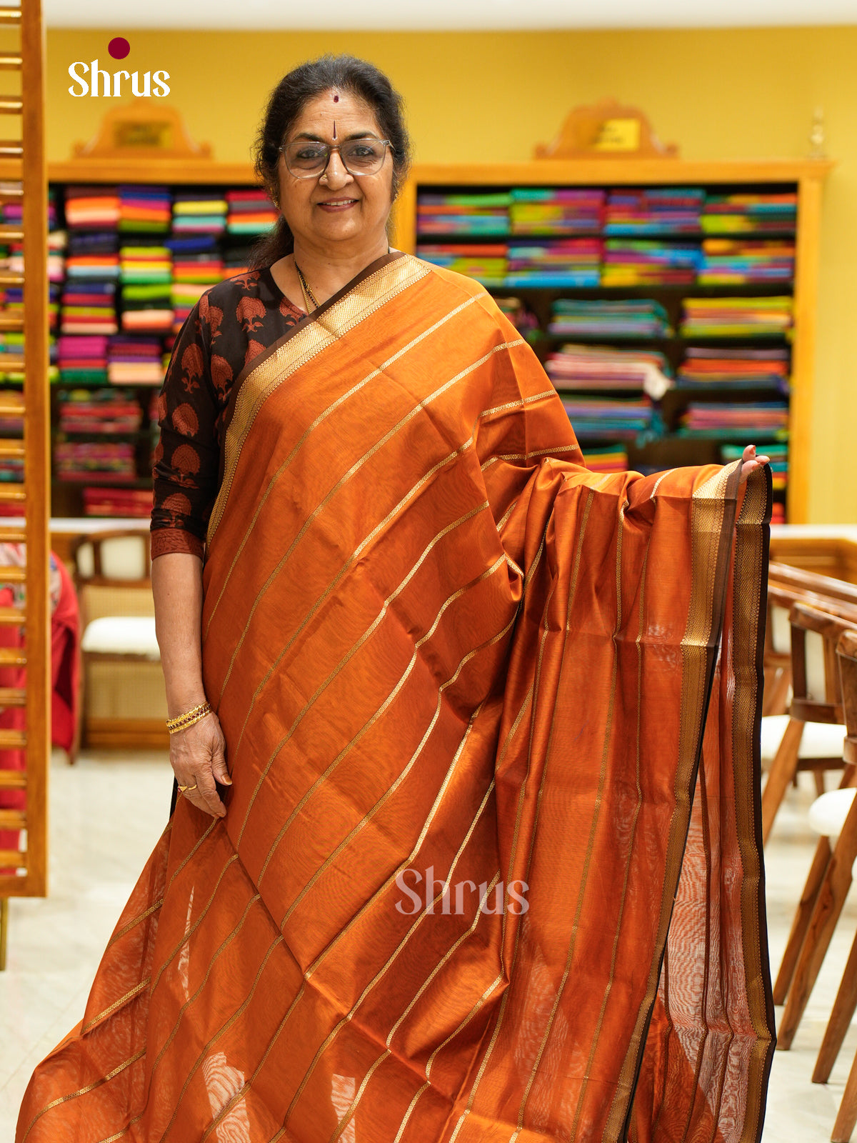 Maheshwari silkcotton Saree - EFS05341 - Shop on Shrus.com