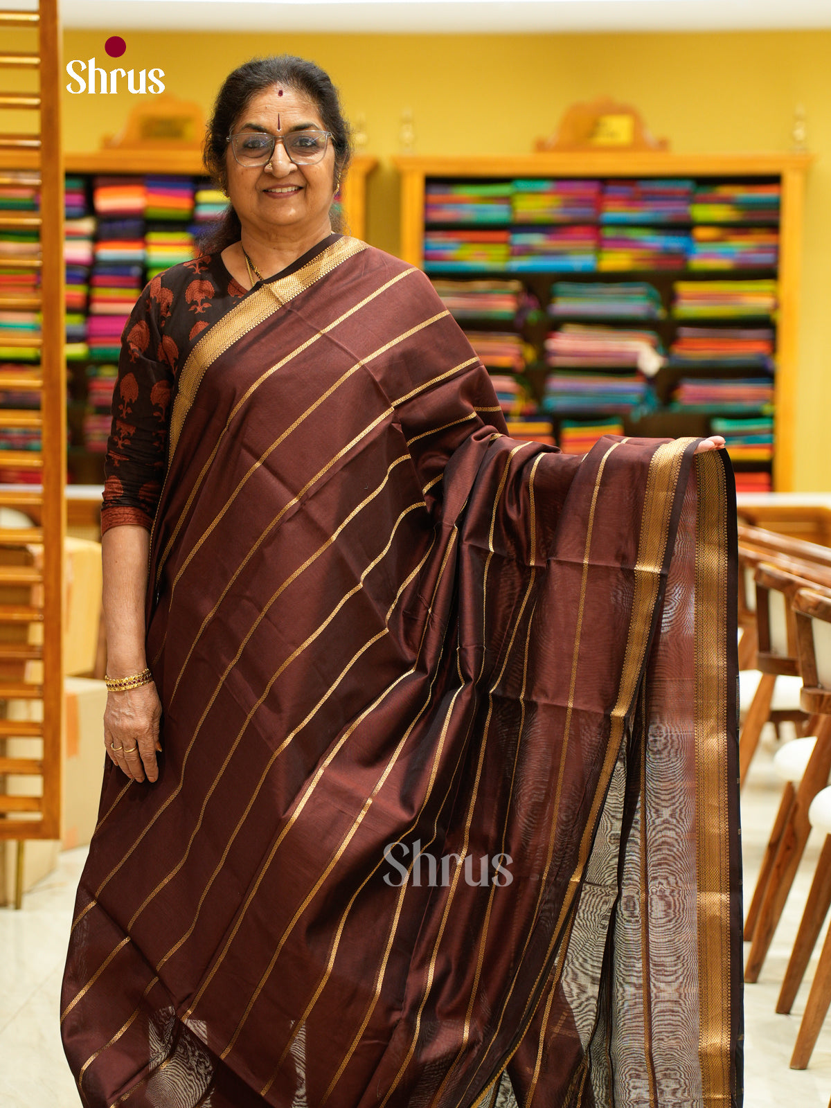 Maheshwari silkcotton Saree - EFS05343 - Shop on Shrus.com