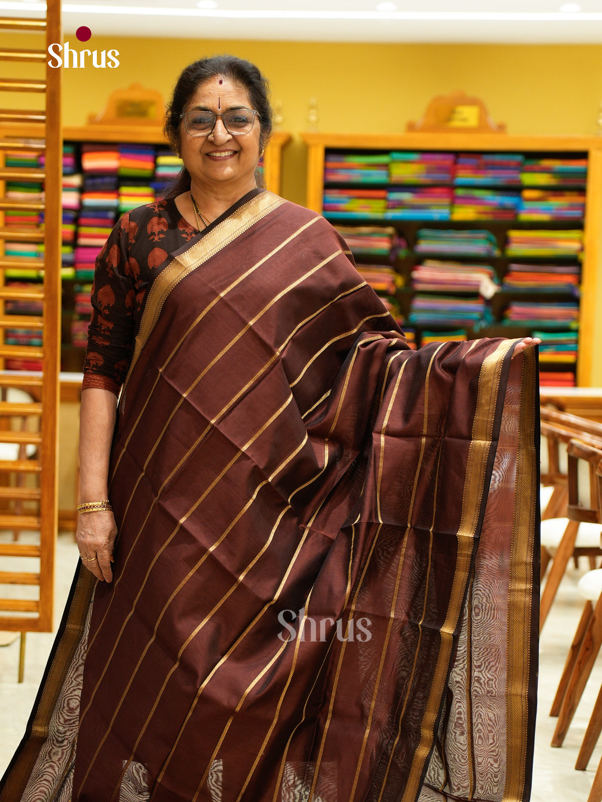 Maheshwari silkcotton Saree - EFS05344 - Shop on Shrus.com