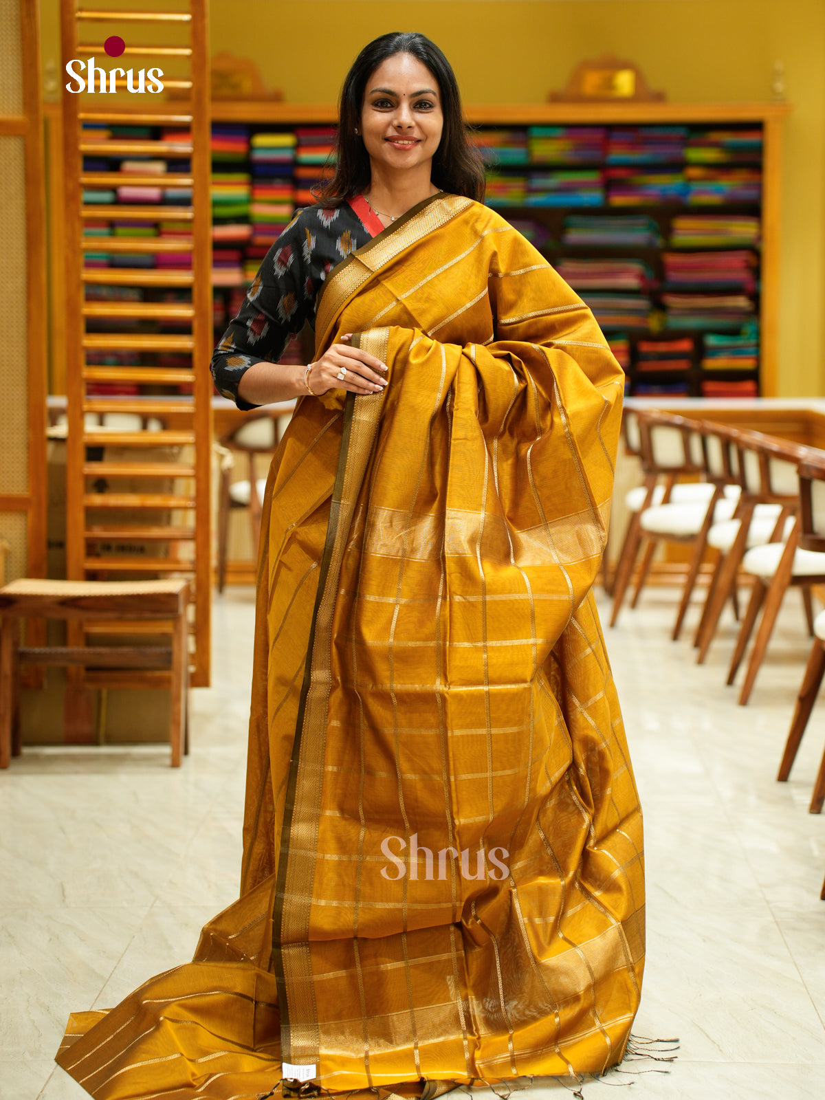 Maheshwari silkcotton Saree - EFS05348 - Shop on Shrus.com
