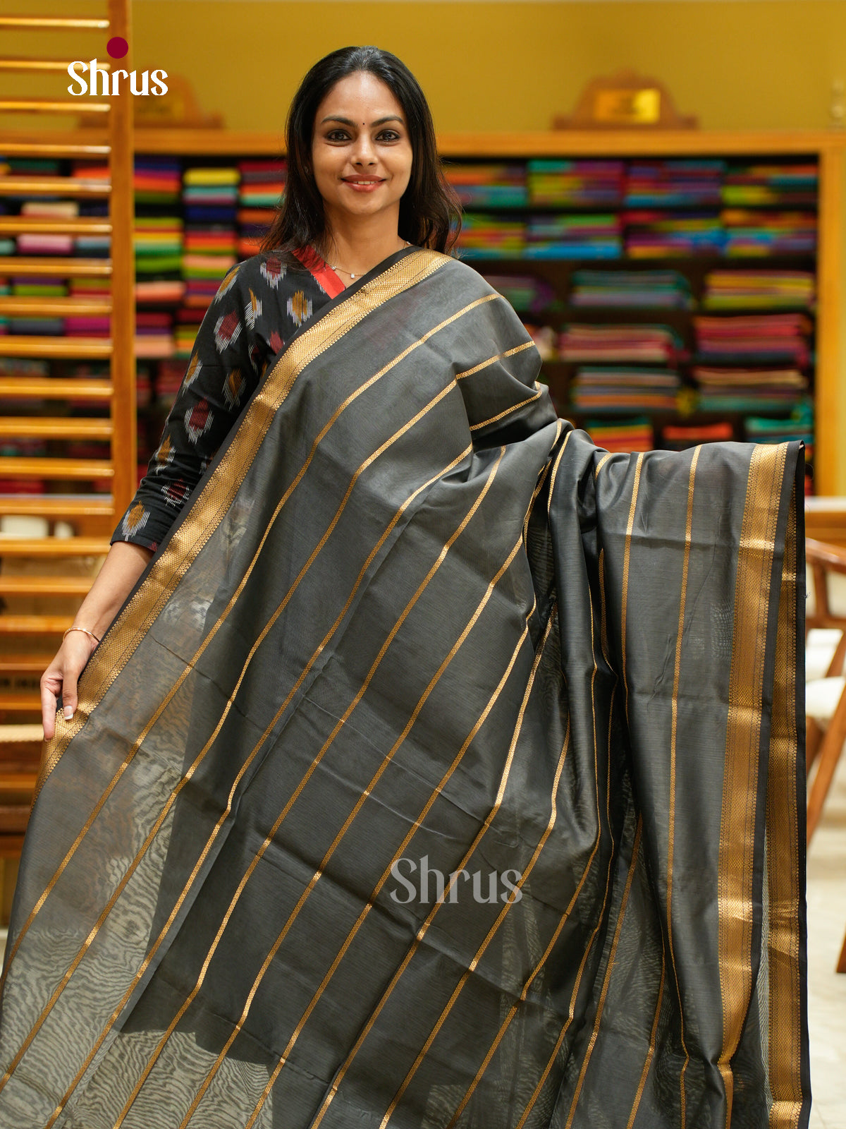 Maheshwari silkcotton Saree - EFS05349 - Shop on Shrus.com