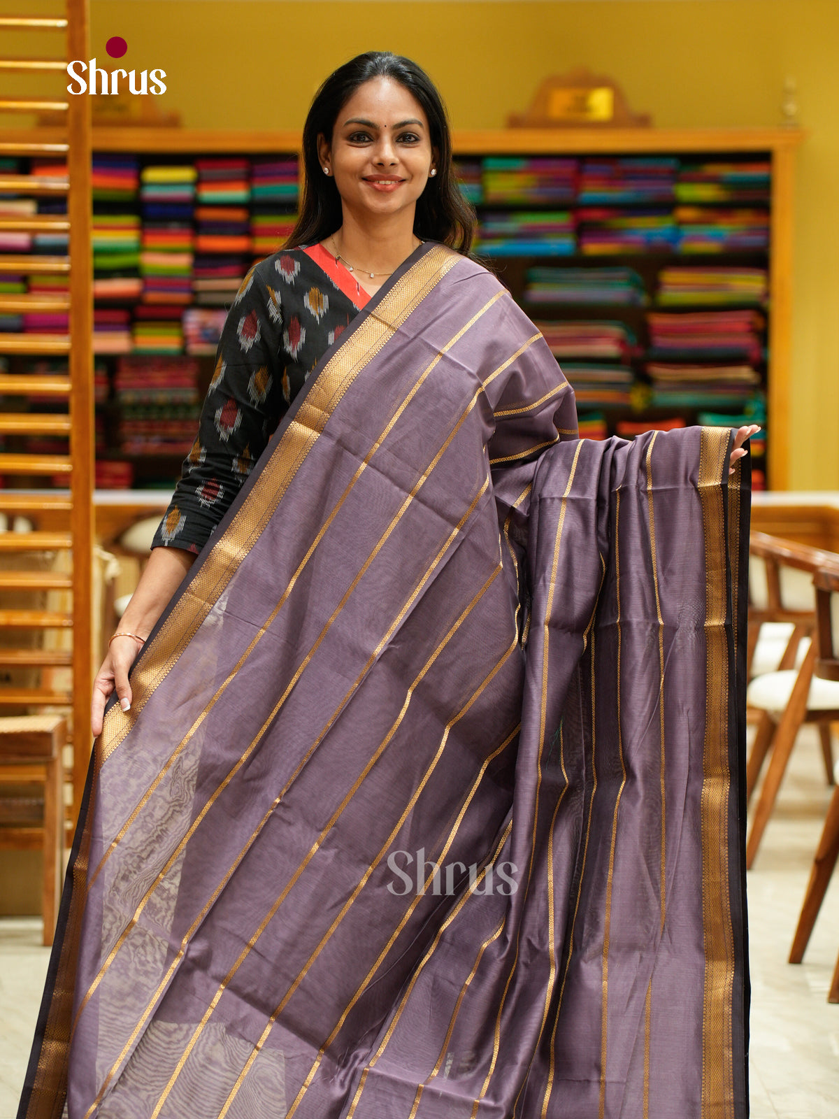 Maheshwari silkcotton Saree - EFS05352 - Shop on Shrus.com