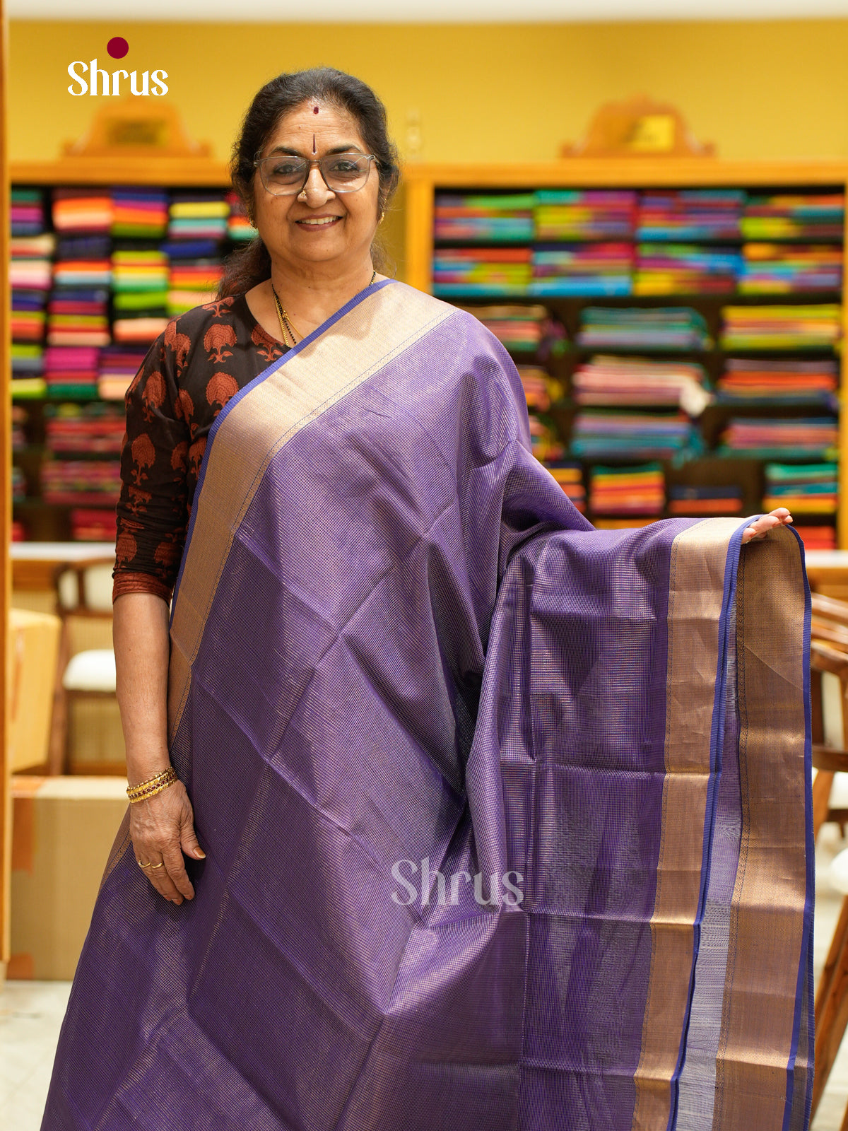 Maheshwari silkcotton Saree - EFS05355 - Shop on Shrus.com