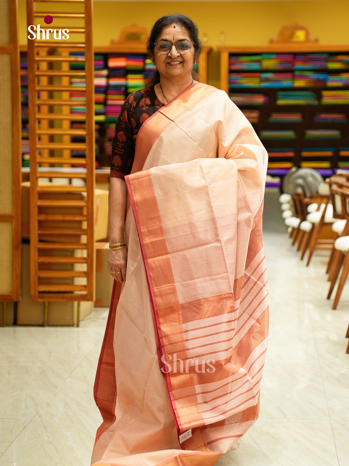 Maheshwari silkcotton Saree - EFS05360 - Shop on Shrus.com